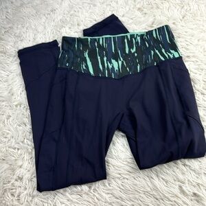 Lululemon All The Right Places Crop Naval Blue / Painted Animal Menthol Black